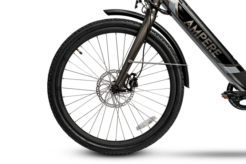 Ampere Deluxe Step Through 26 Inch Wheel Electric Bike Grey-7